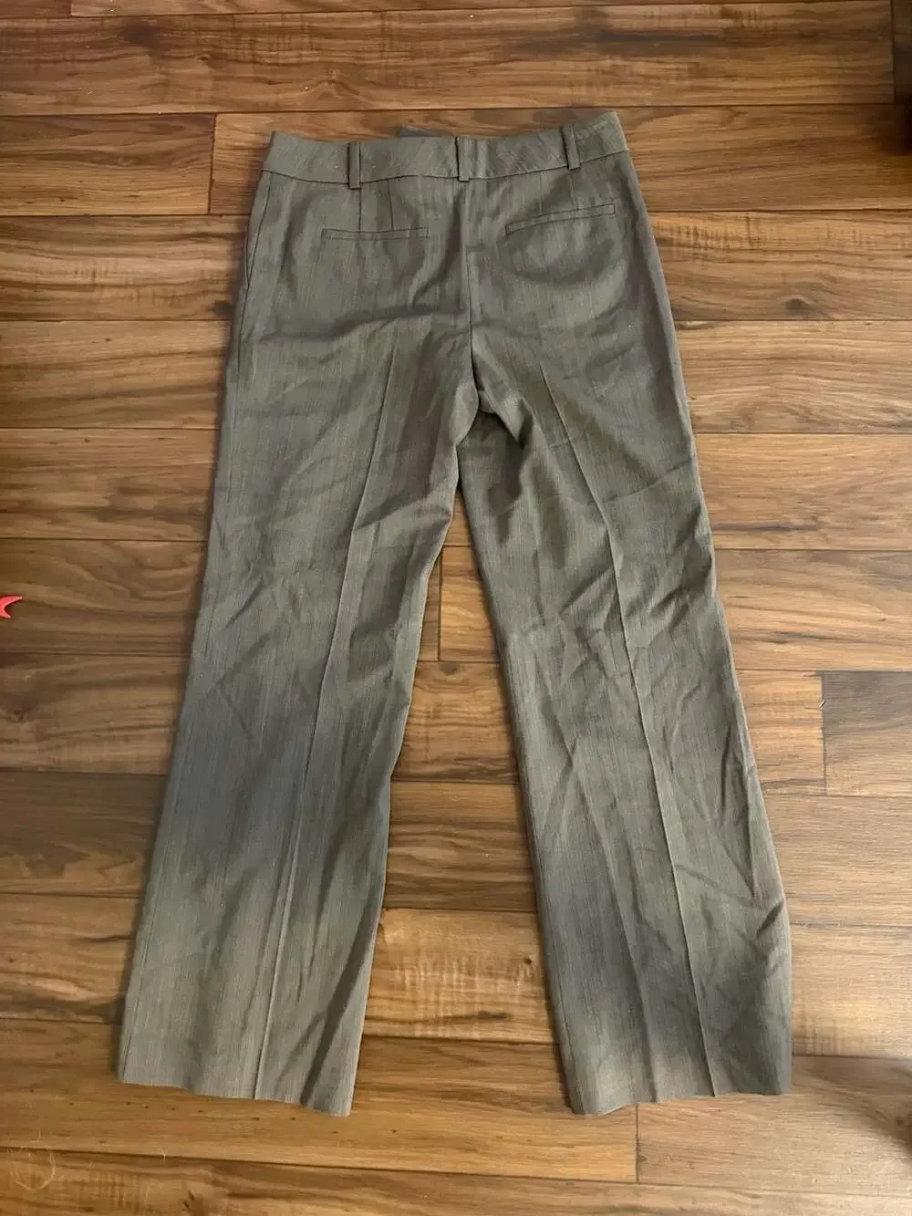 Ann Taylor Women's Brown Herringbone Straight Leg Dress Trousers Size 8